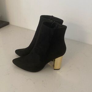 Black suede boots